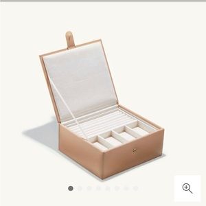 MEJURI Beige Leather Large Jewelry Box